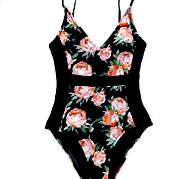Cupshe Happy Time Print One Piece Size Large - Picture 1 of 3